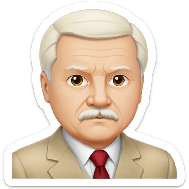 Cinematic Realistic Lech Wa≈Çƒôsa Pop Culture Emoji, depicted with a resolute, charismatic portrayal of the iconic leader rendered with lifelike detail and inspiring, dynamic lighting. sticker