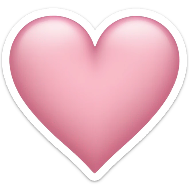light pink heart sticker