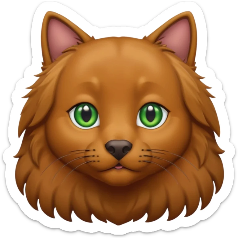 black cat with brown eyes  and big brown retriever with green eyes  sticker