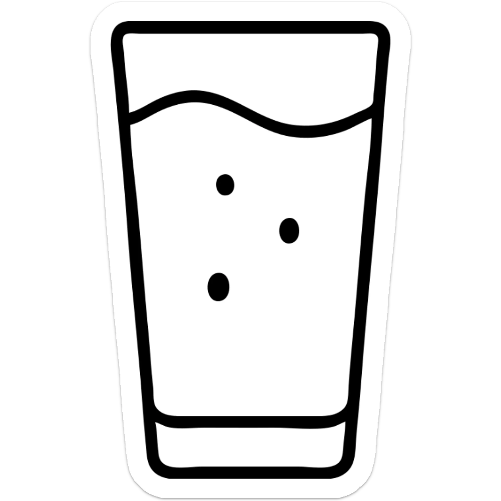 Tall glass of yellow juice, lemonade or pineapple juice with condensation sticker
