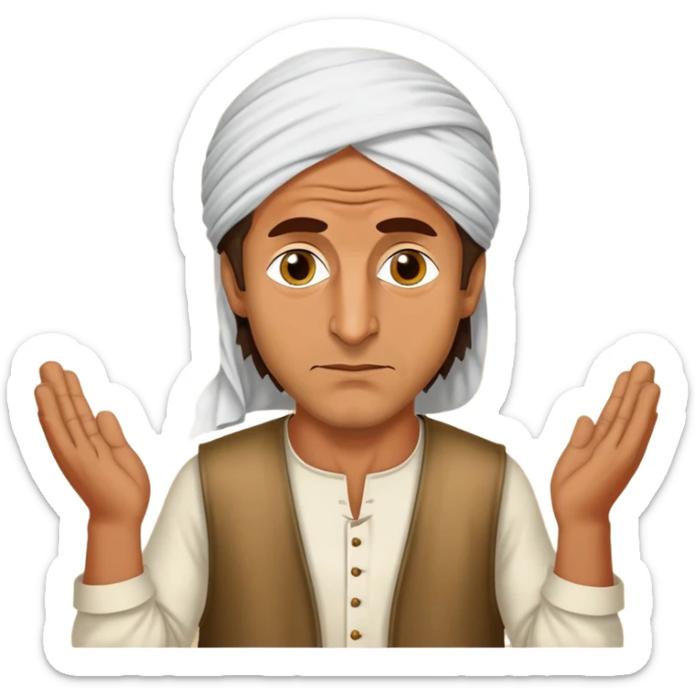 Make a emoji of ex pm of Pakistan Imran khan saying dialogue "bade khartnak log hain" in a beggar outfit sticker