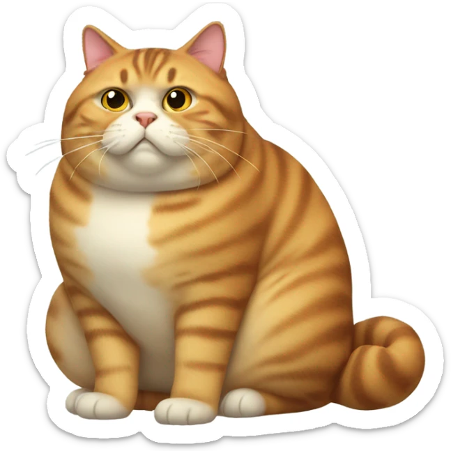 fat cat sticker