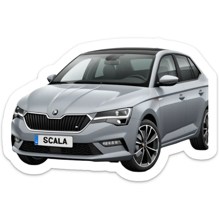 Skoda scala monte carlo grey steel color sticker