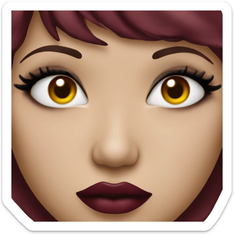 Burgundy lips sticker