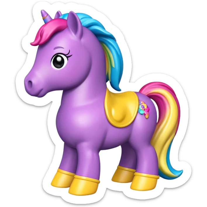  My Little Pony style vinyl fat horse toy figure  sticker