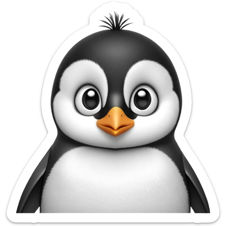 cinematic-noble-baby-penguin-portrait-emoji,-poised-with-an-air-of-innocent-regality,-featuring-soft,-downy-feathers-in-crisp-black-and-white-and-wide,-soulful-eyes,-simplified-yet-sharp-and-sophisticated-features,-highly-detailed,-glow (4) sticker