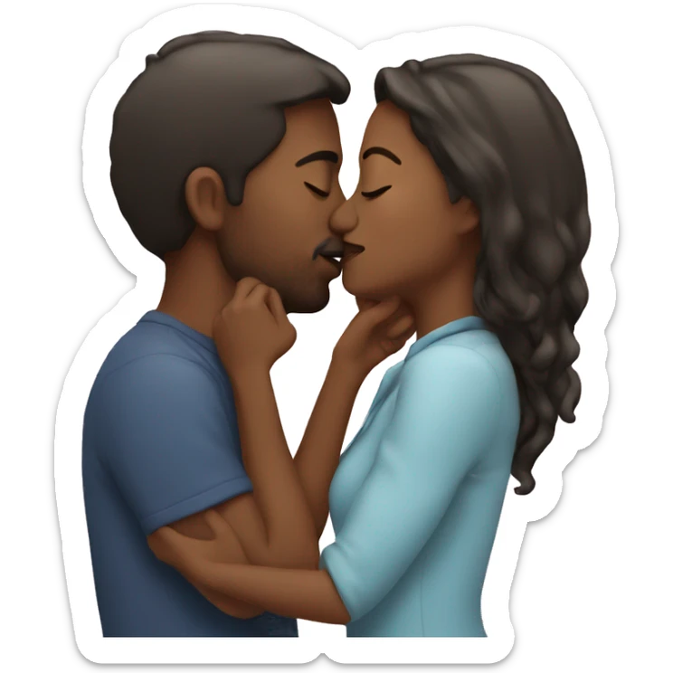 Couple kissing  sticker