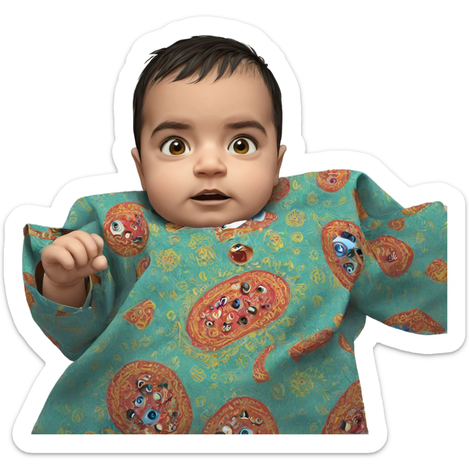 boy gazing at camera sticker