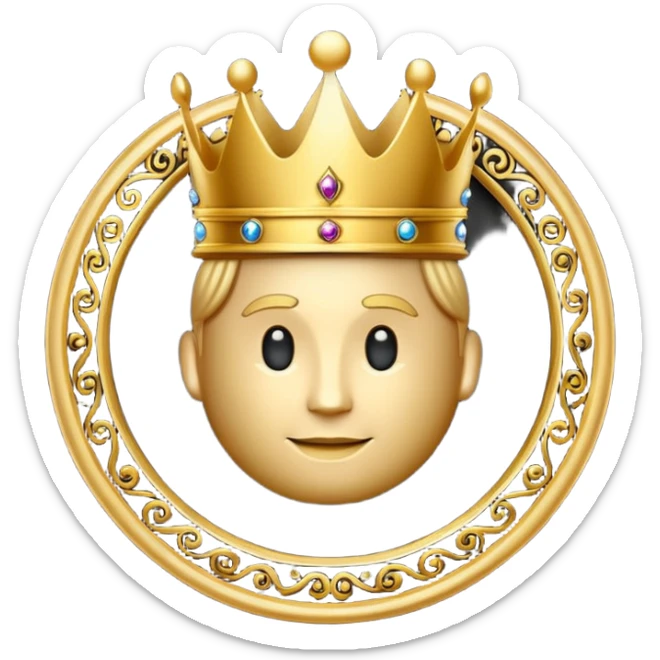 Luxury black and gold circular logo-style emoji, with ornate golden swirls, royal crown on top, bold text in center, glowing golden edges, premium VIP style, dark glossy background, looks like a high-end Telegram bot badge or emblem, no faces, with the text 'VIP24.CC BOT' in golden bold letters sticker