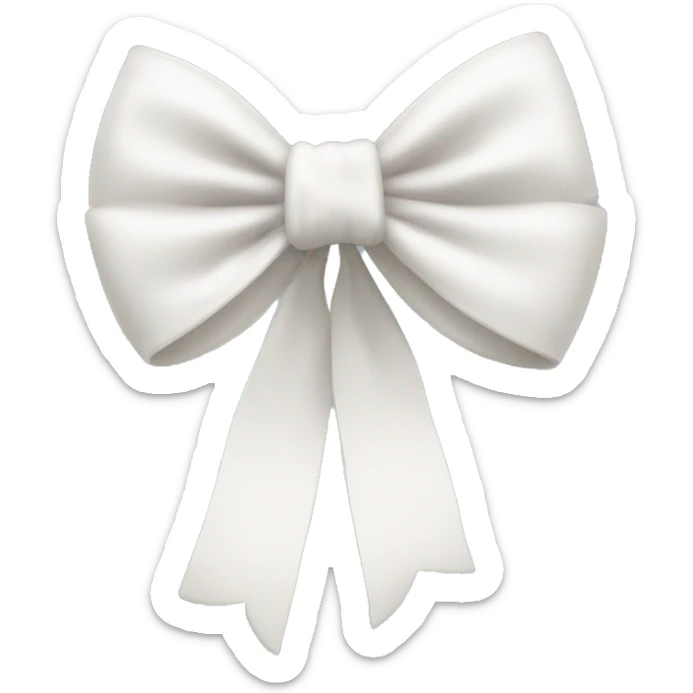 White bow  sticker