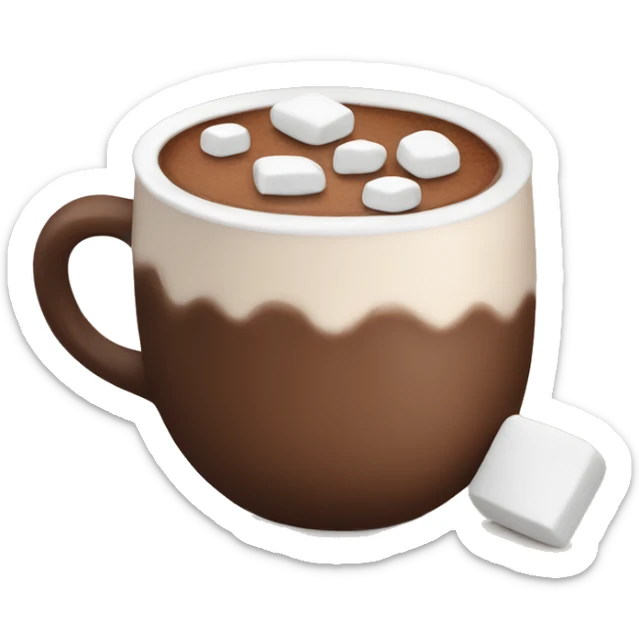 Hot chocolate with marshmallows  sticker