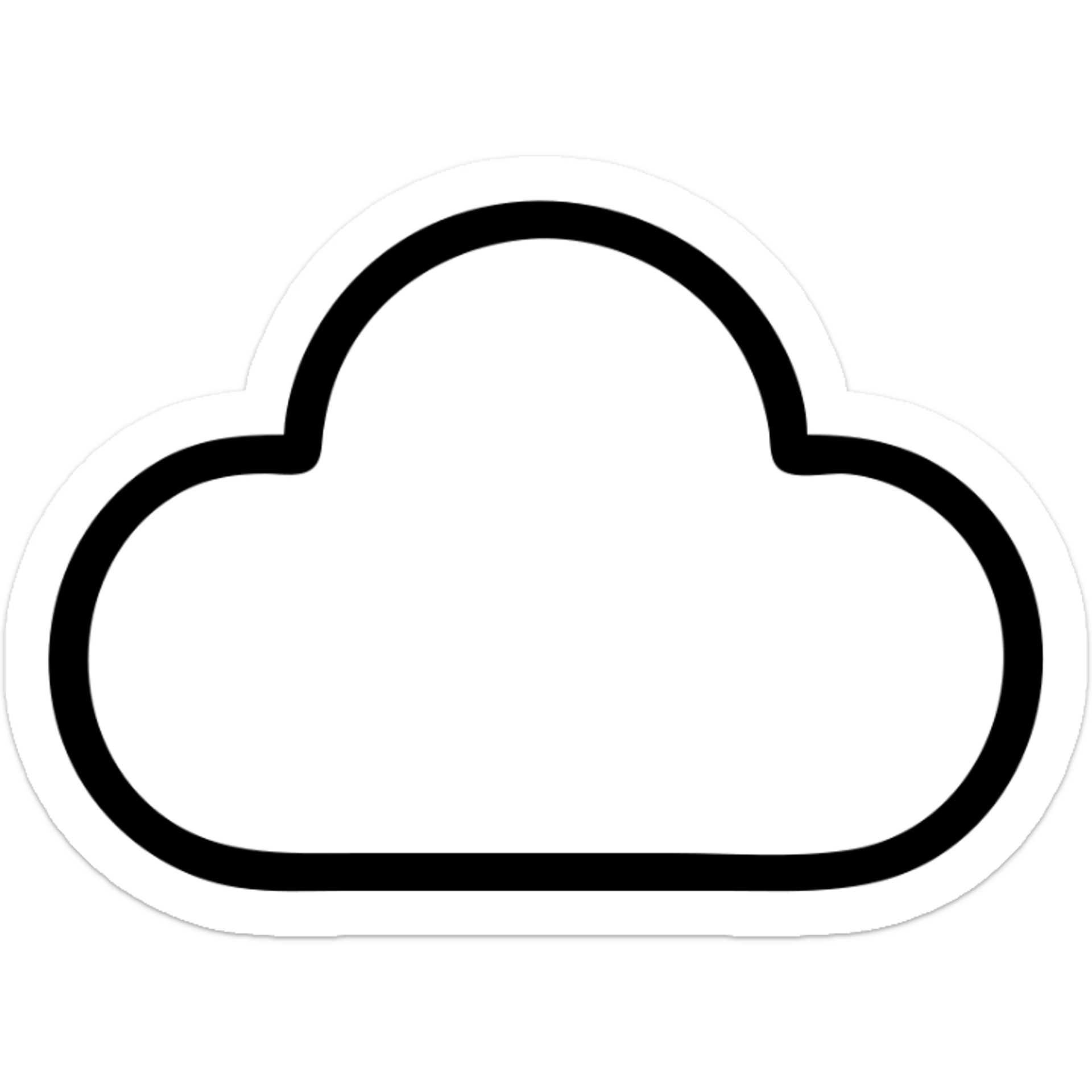 облако с 4 выступами sticker