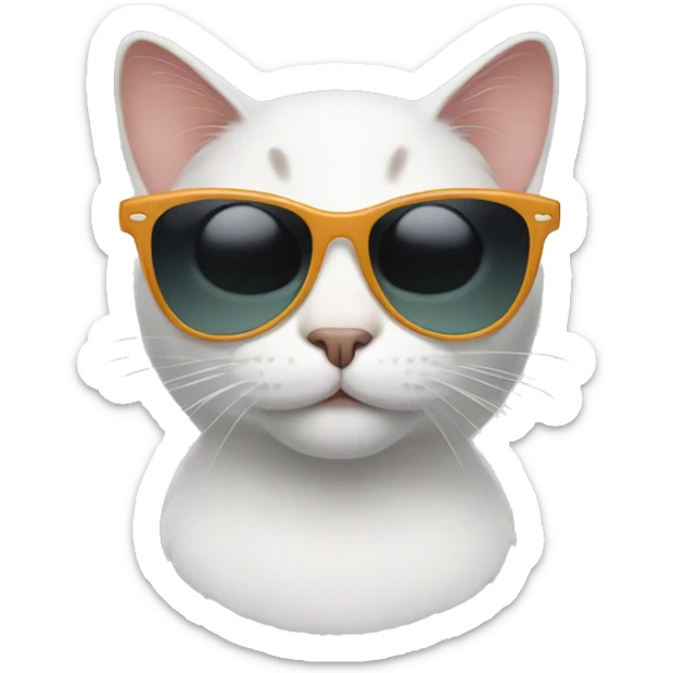 Cat with sunglasses sticker