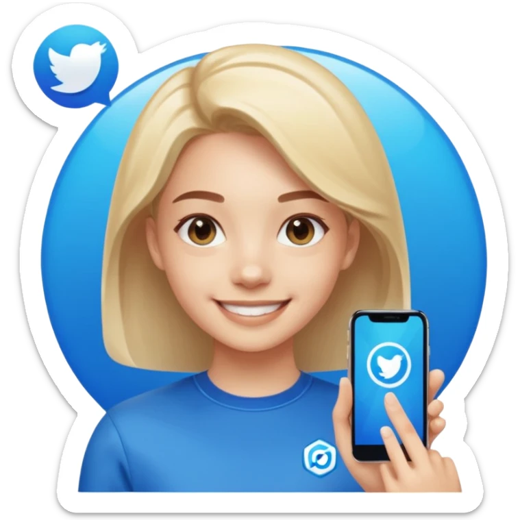 A realistic close-up photo of a professional-looking person smiling, with a blurred high-tech office background. Next to the person's face, there is a floating Instagram Blue Verified Badge. The lighting is cinematic, and the image looks like a high-end profile picture." sticker