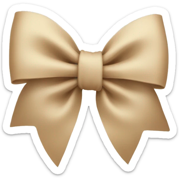 Beige bow sticker