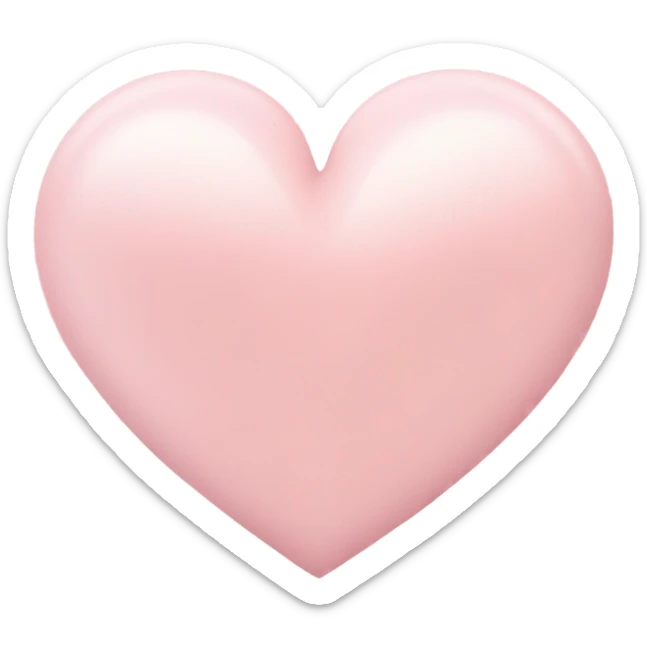 light pink heart sticker
