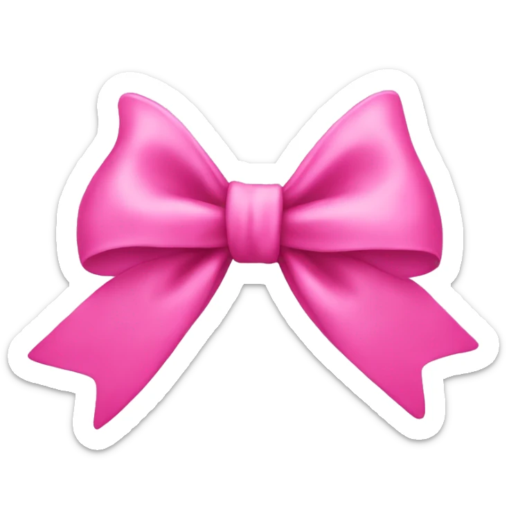 big pink bow sticker