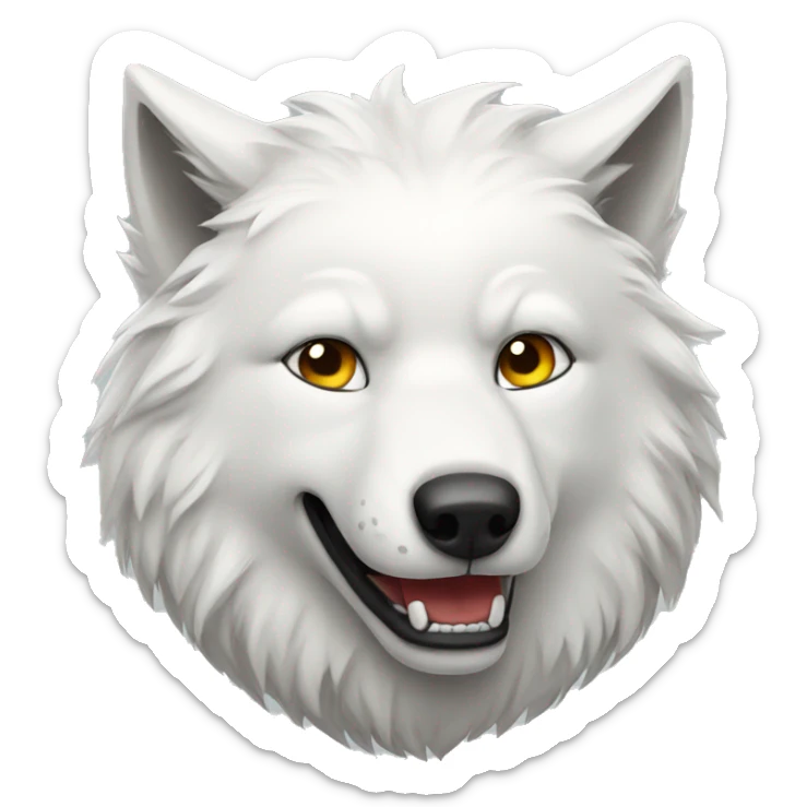 White wolf  sticker