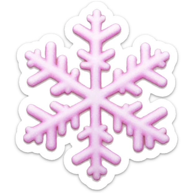 Pink snowflake  sticker