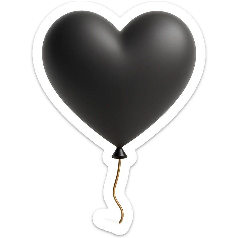 balloon heart floating in the air sticker