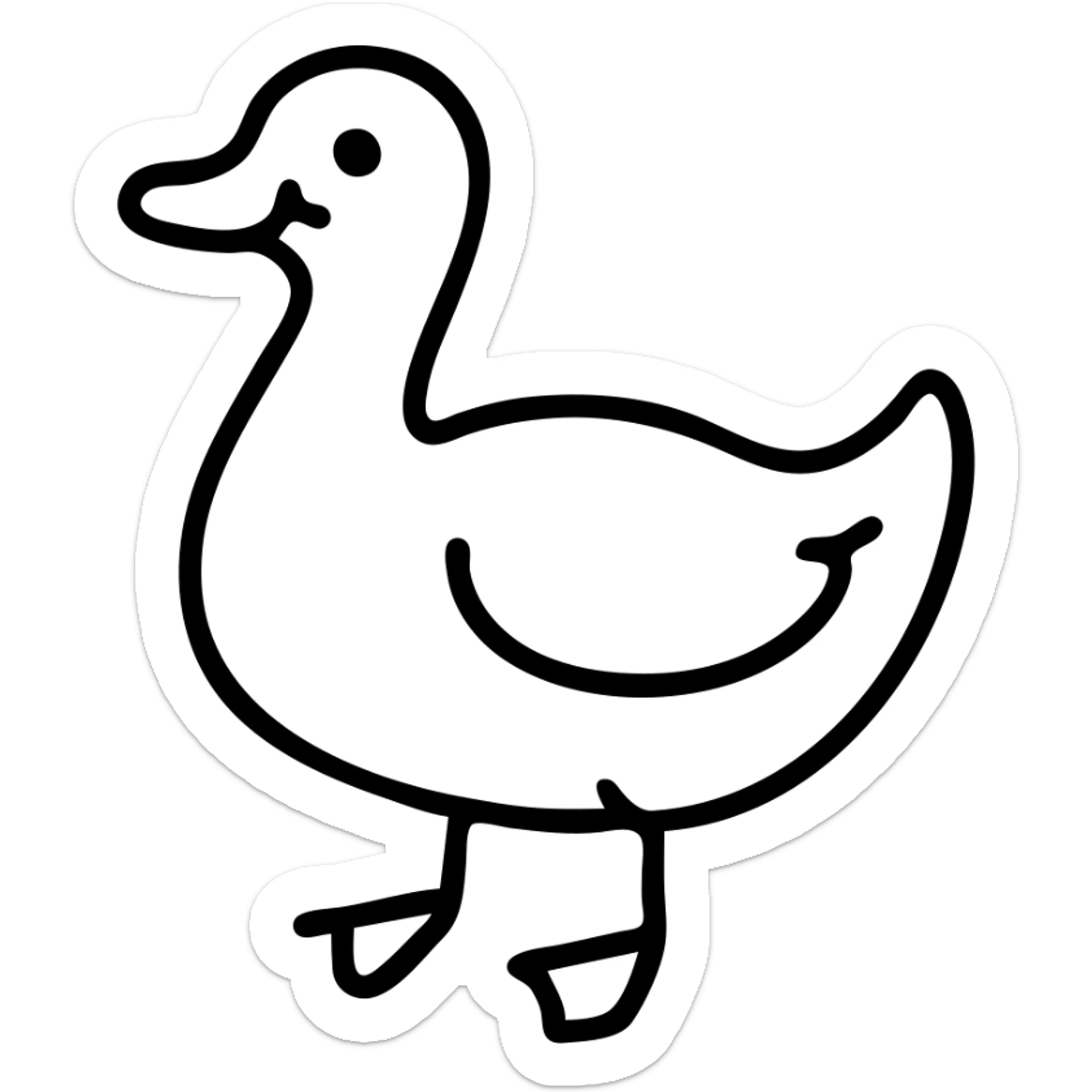 silly goose, simple pose sticker