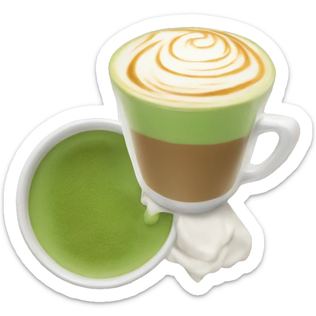 Matcha latte sticker