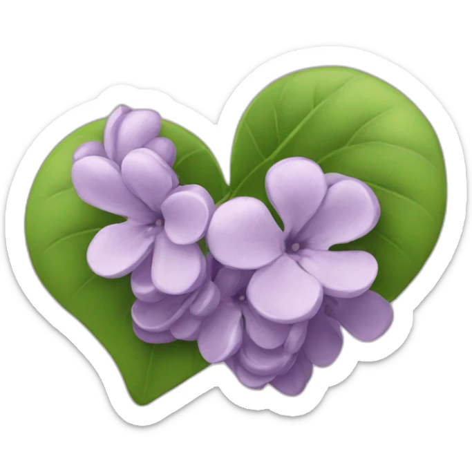 Lilac hearr sticker