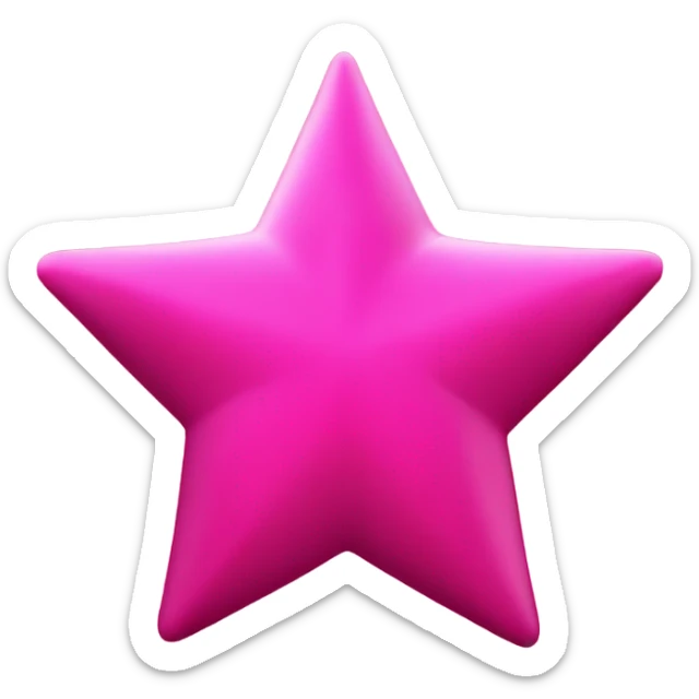 Hot pink star sticker