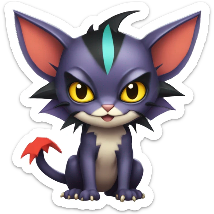  Kawaii Edgy Cool Beautiful Noivern-Nargacuga-Litten-Bat-Cat full body sticker