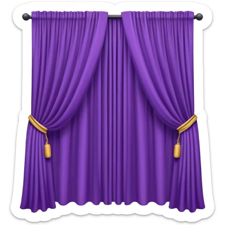 purple curtain open modern sticker