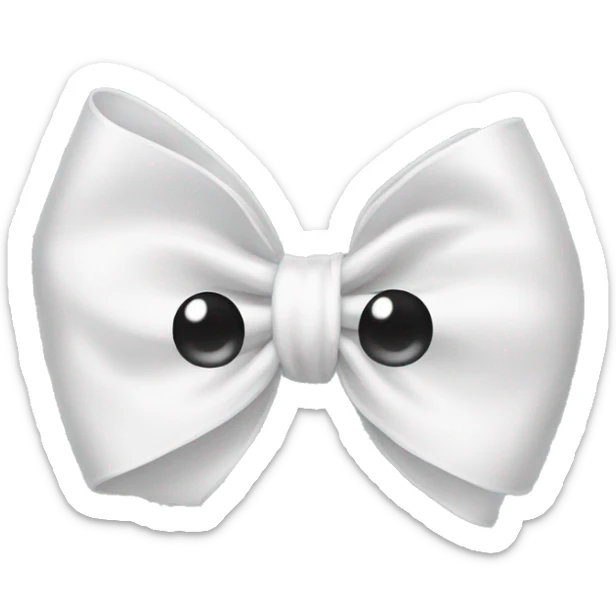 White bow sticker