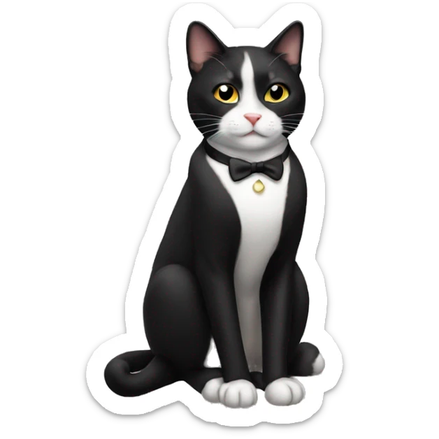 Tuxedo cat sticker