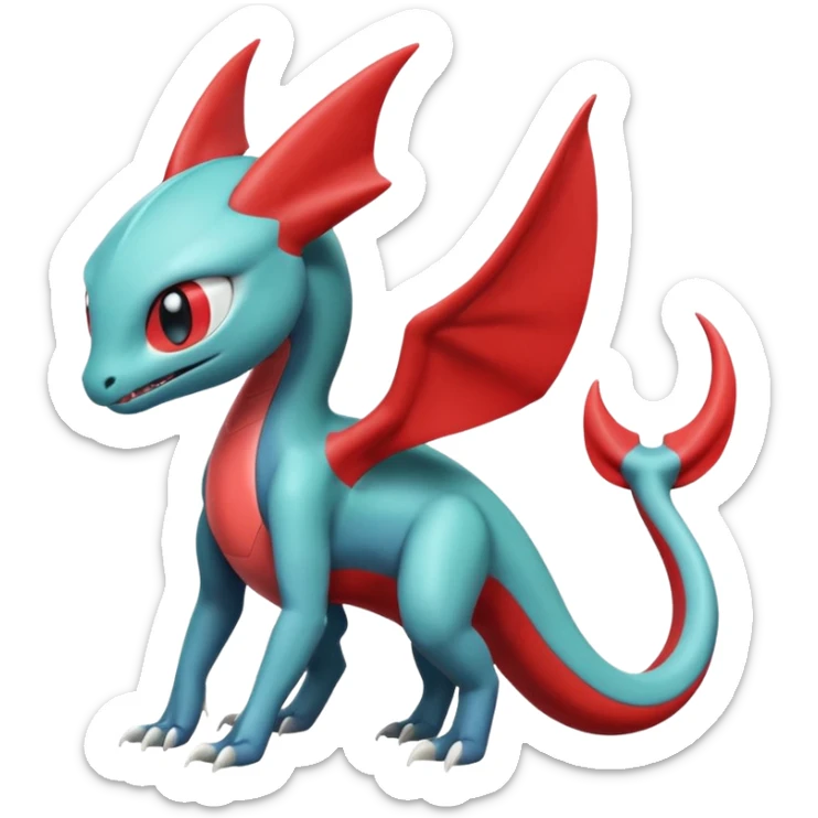 Meloetta-Inteleon-Toothless-Salamence-Salandit-Latias-Fakémon-creature-hybrid sticker