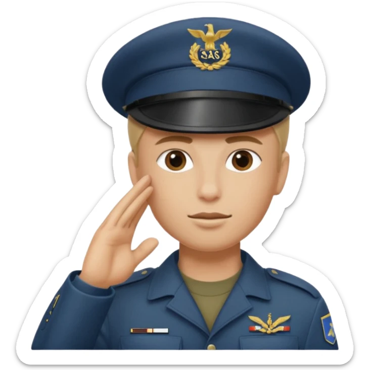 S.A.S mit salotiertem Soldaten und den SAS Buchstaben auf der Mütze sticker