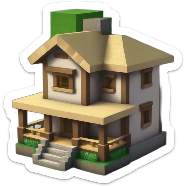 minecraft house sticker
