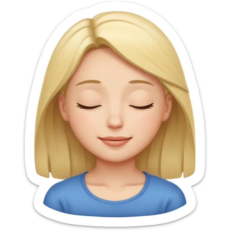 Augen geslossen. Total im moment. Glpcklich, leichtes lächeln. Verträumt. Leichtigkeit. Freiheit. sticker