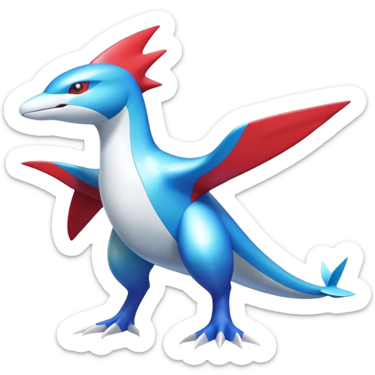 Shiny Latias-Salamence-Latios-Fakémon-hybrid-creature (full body)  sticker