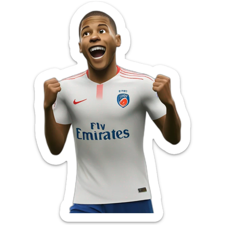 jude bellingham celebrando a su espalda mbappe llorando sticker