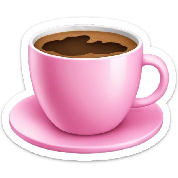 Pink coffee sticker