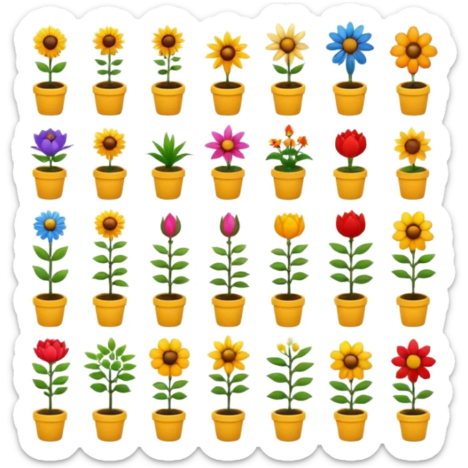biodiversity plants, flowers sticker