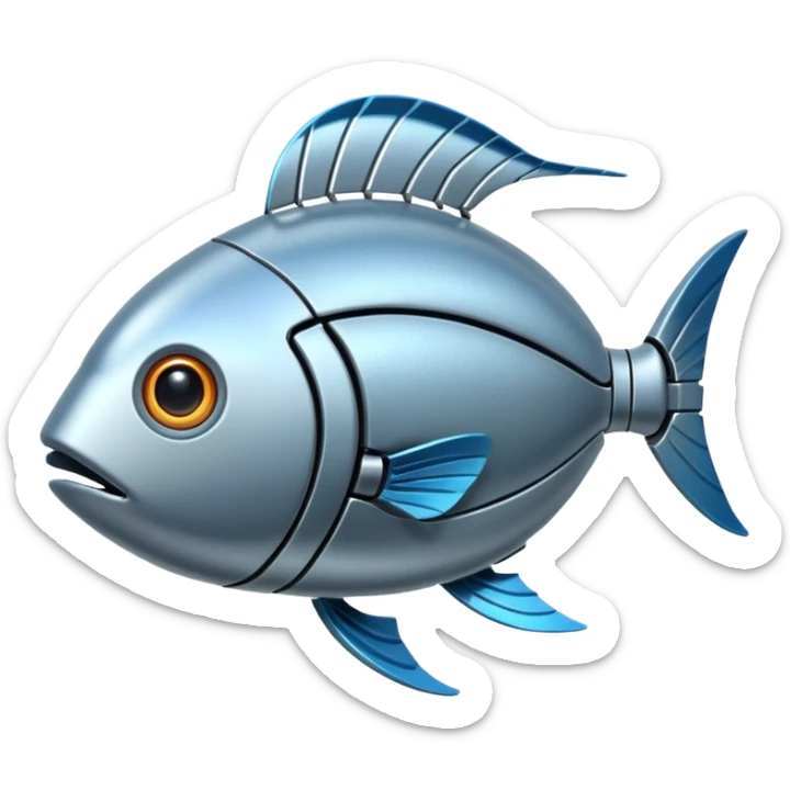 robotic fish sticker