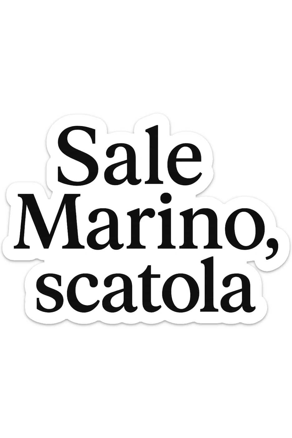 Sale Marino, scatola in italiano sticker