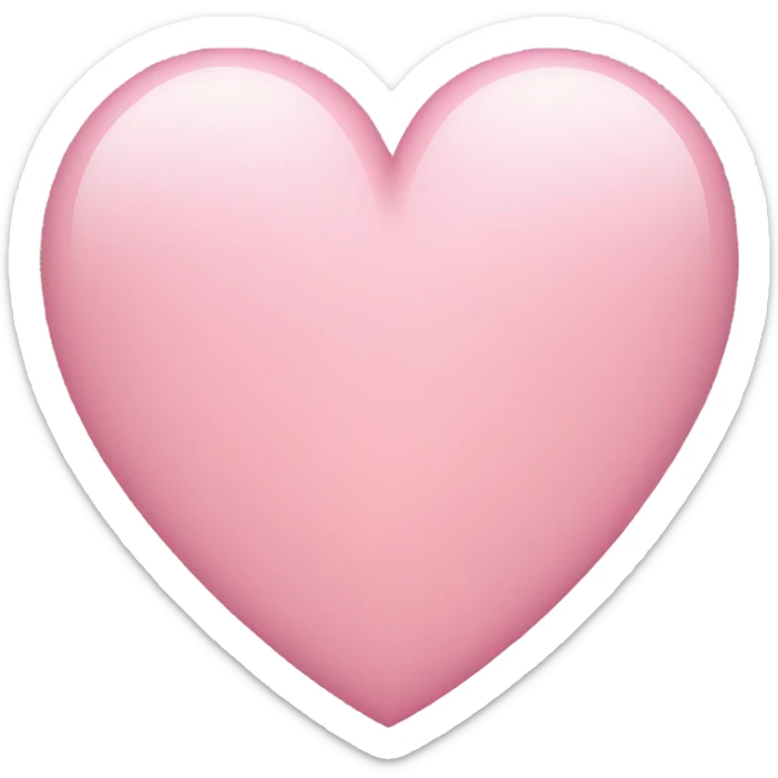 Soft Pink heart sticker