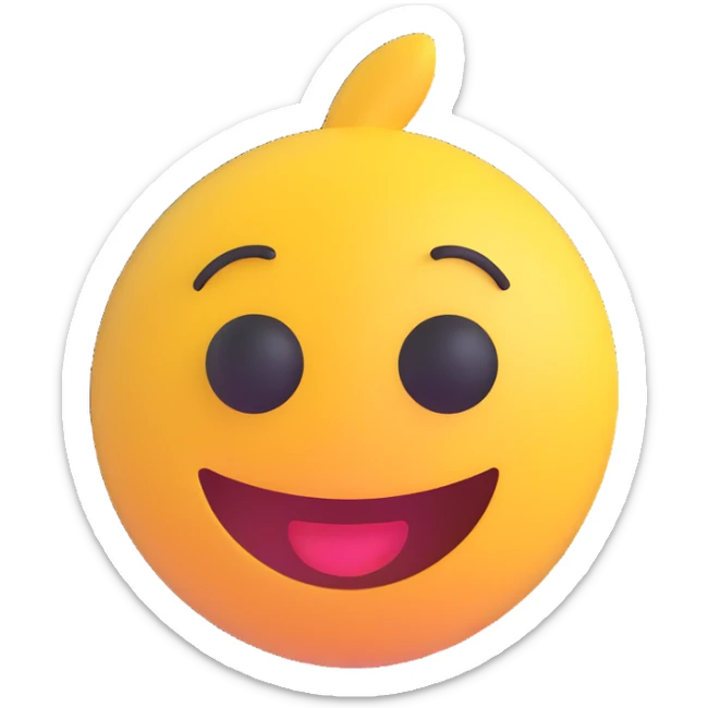 cartoon sticker of a silent and speechless emoji, colorful and cheerful, no text, suitable for WhatsApp and Instagram sticker
