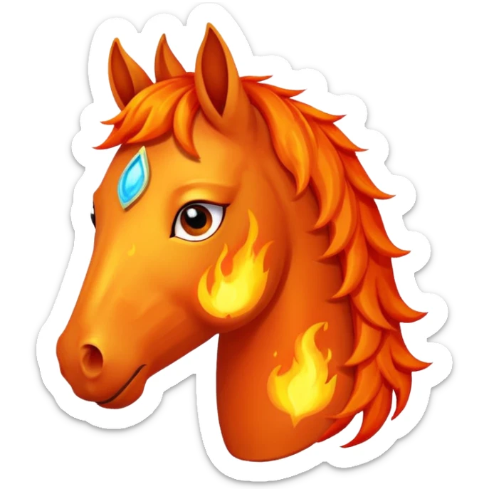 Happy fire horse emoji sad fire horse emoji worried fire horse emoji sticker