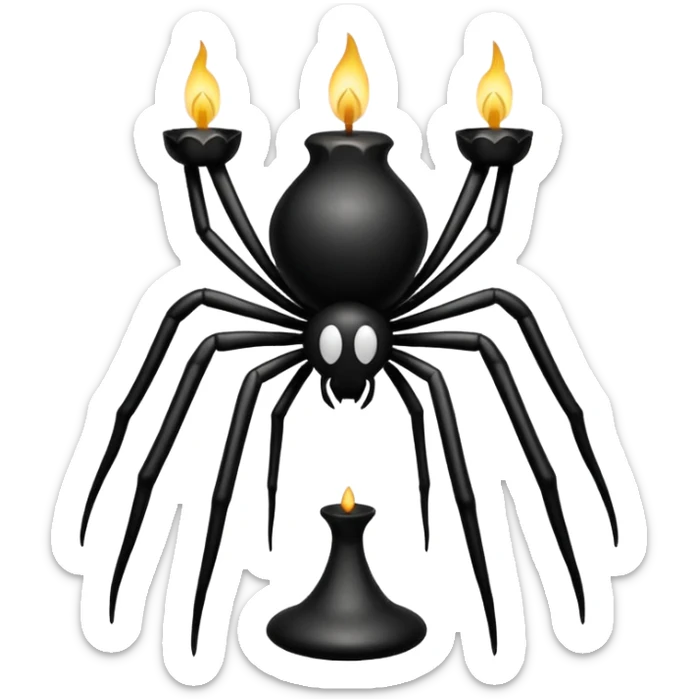 Spider candle  sticker
