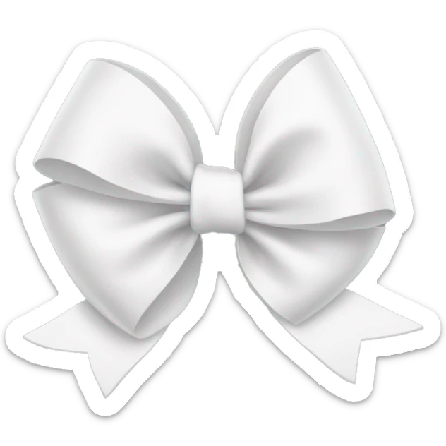 White bow sticker