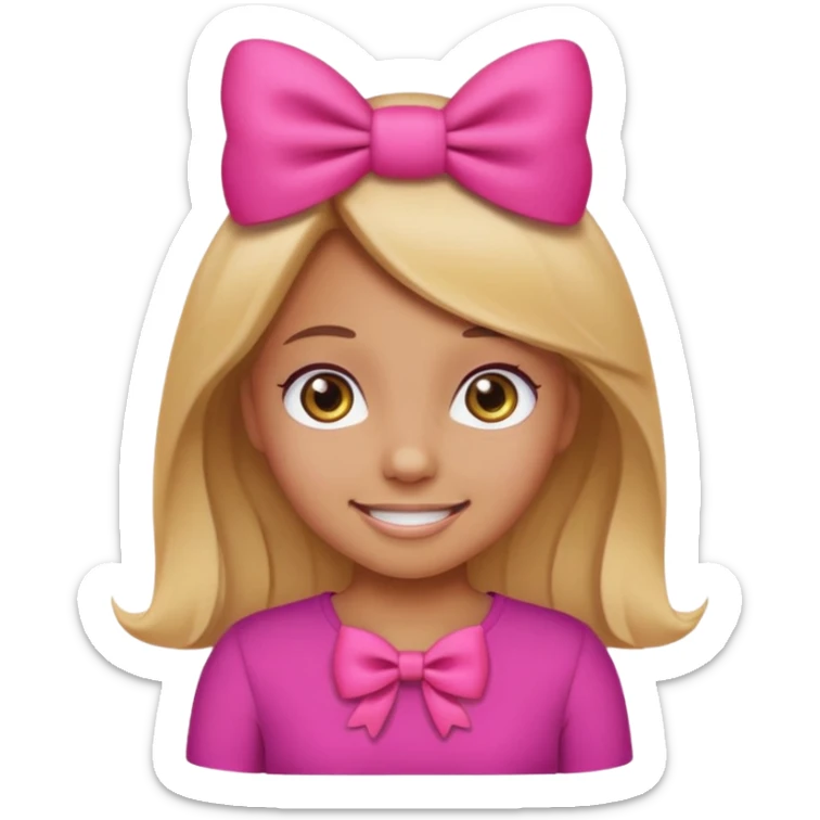 A baddie girl giving cute vibes but don't make it look like more of a human emoji more of a emoji a regular emoji sticker