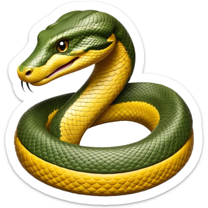 cinematic-noble-anaconda-portrait-emoji,-poised-and-imposing,-with-a-massive,-sinuous-build-draped-in-intricately-patterned-scales-and-piercing,-focused-eyes,-simplified-yet-sharp-and-sophisticated-features,-highly-detailed sticker