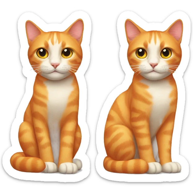Orange cat  sticker